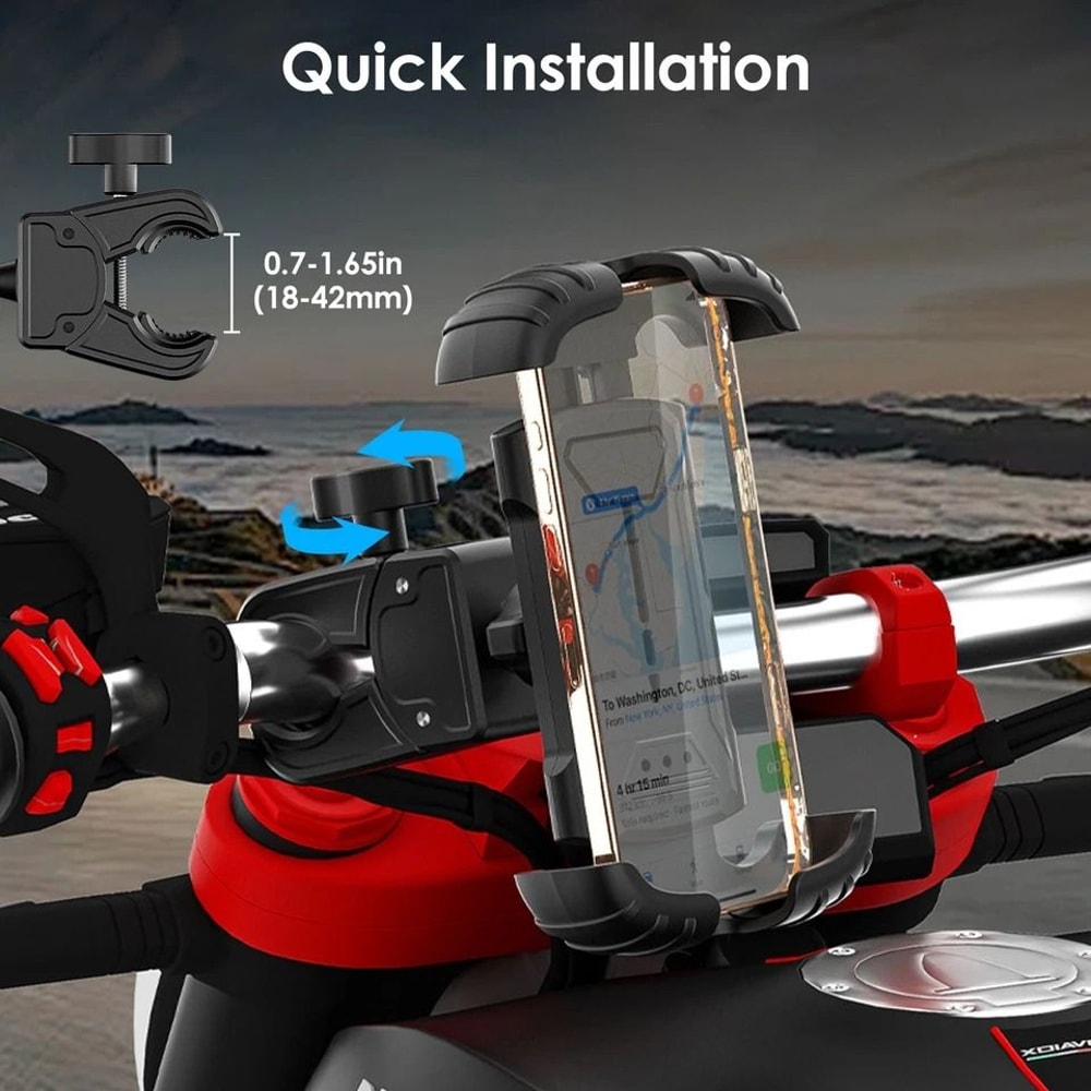 Universal Bike Handlebar Mount Holder For IPhone Samsung Motorcycle GPS Cell Phone Holder 2