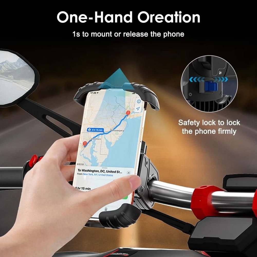 Universal Bike Handlebar Mount Holder For IPhone Samsung Motorcycle GPS Cell Phone Holder 4
