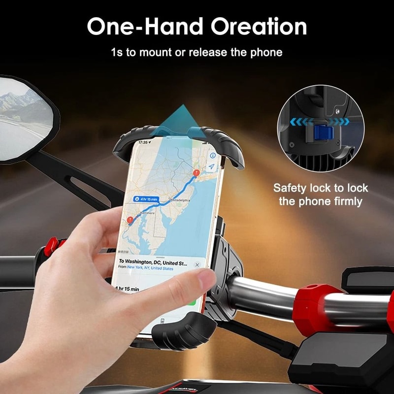 Universal Bike Handlebar Mount Holder For IPhone Samsung Motorcycle GPS Cell Phone Holder 4