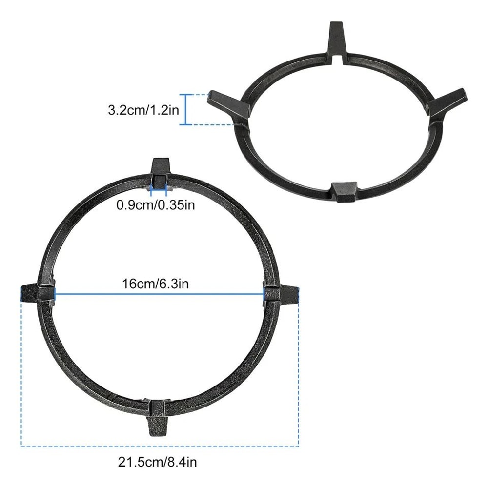 Black Cast Iron Wok Ring Universal Wok Support Stand NonSlip HeatResistant Stove Accessory For Stir 5