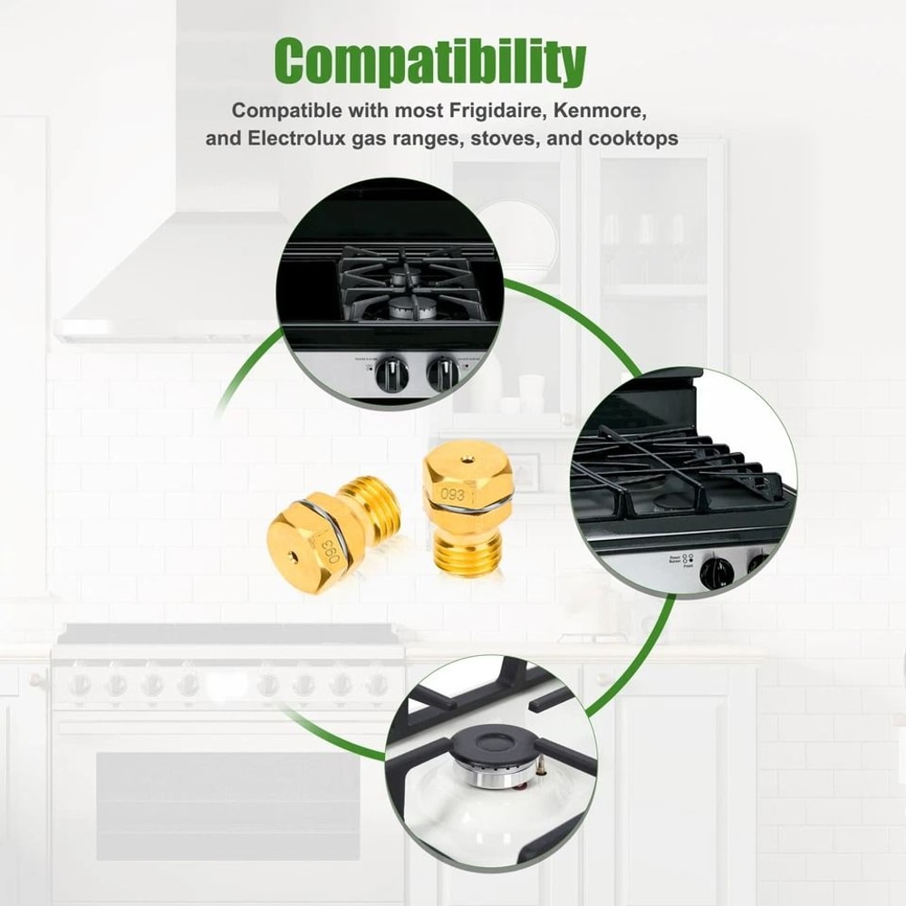 Brass LP Gas Conversion Kit Includes Orifices Wrench For Frigidaire Kenmore Stoves Easy Installati 3