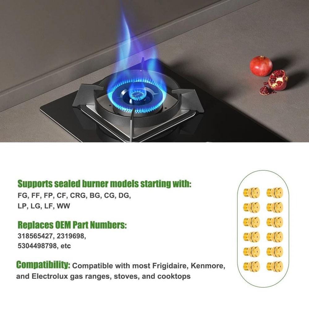 Brass LP Gas Conversion Kit Includes Orifices Wrench For Frigidaire Kenmore Stoves Easy Installati 4