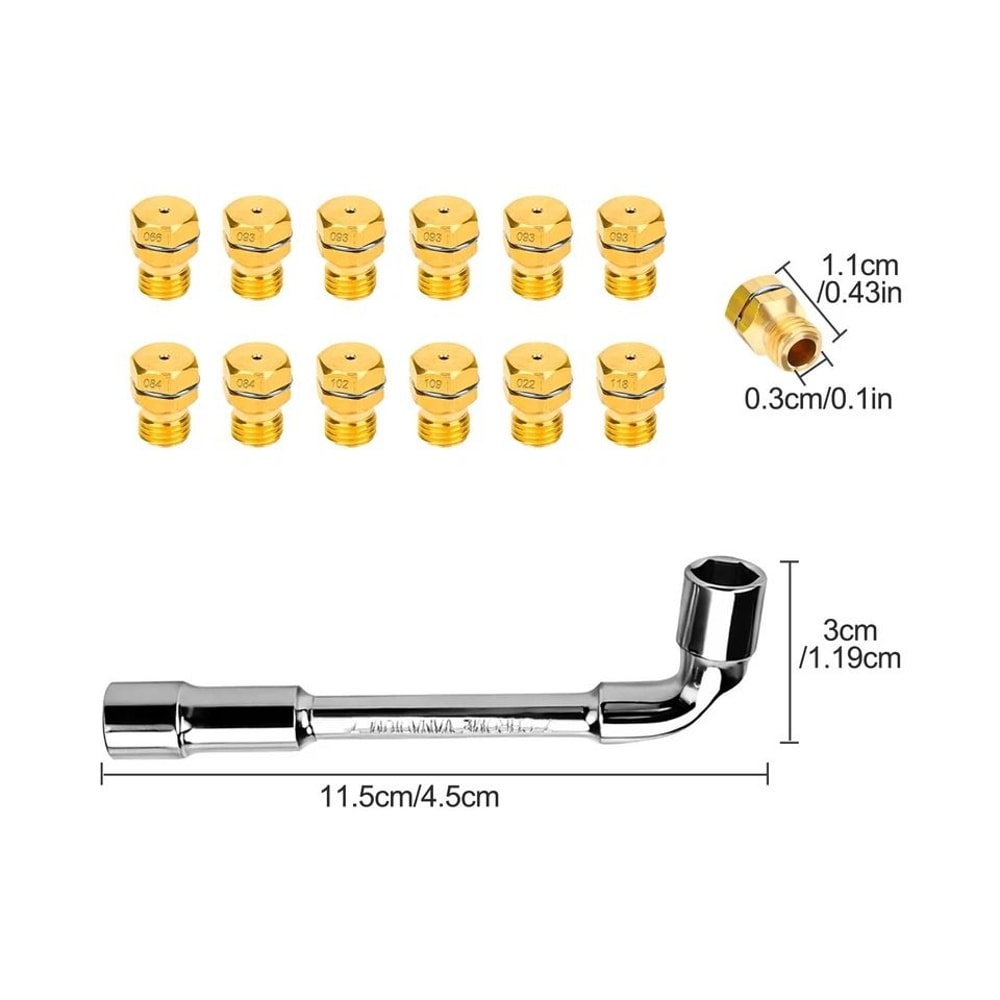 Brass LP Gas Conversion Kit Includes Orifices Wrench For Frigidaire Kenmore Stoves Easy Installati 6