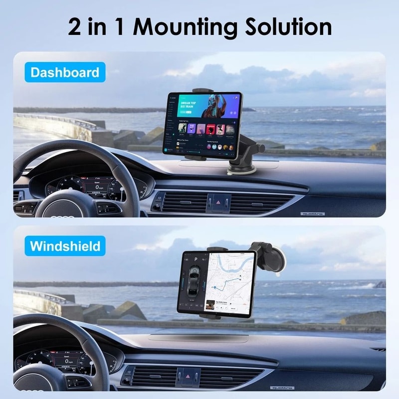 Universal Car Tablet Phone Mount Adjustable Windshield Dashboard Holder For IPhone IPad GPS 5