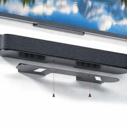 soundbar wall mount for sonos beam secure steel mounting bracket, easy installation above or below tv