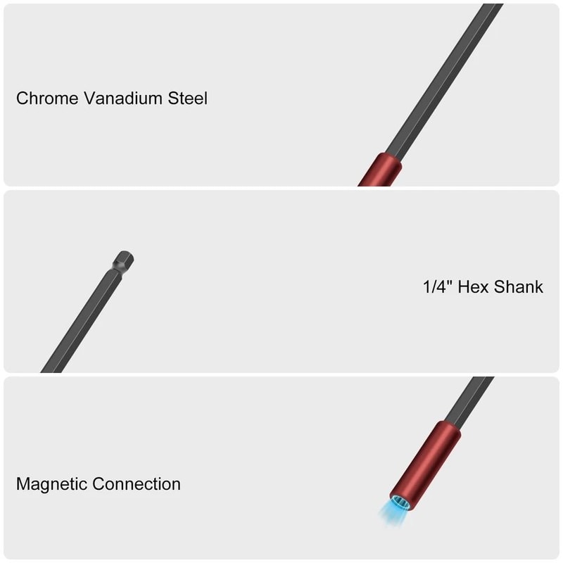 Magnetic Drill Bit Extension Holder Hex Shank Strong Magnet Compatible With Impact Driver 6