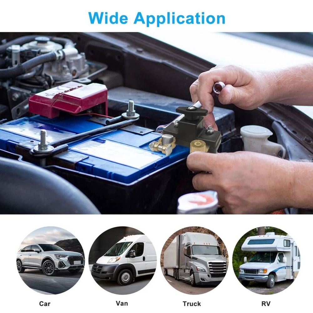 Battery Disconnect Switch Power Cut Off For Car RV Boat Trucks 2