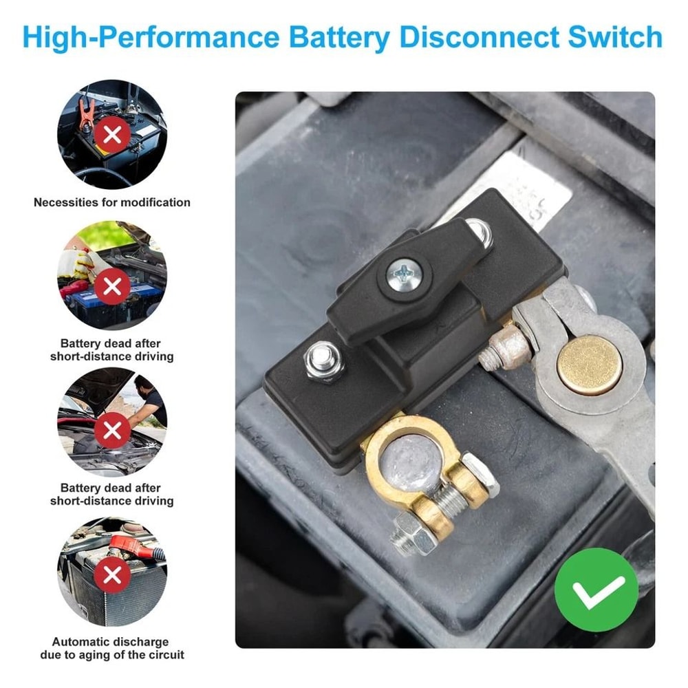 Battery Disconnect Switch Power Cut Off For Car RV Boat Trucks 4