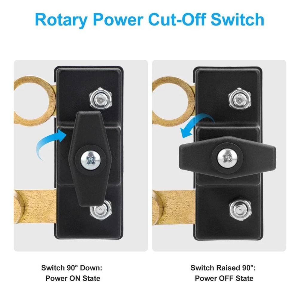 Battery Disconnect Switch Power Cut Off For Car RV Boat Trucks 6