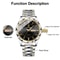 Luminous Quartz Wristwatch Waterproof Men Stainless Steel Watch Classic Business Design With Date C