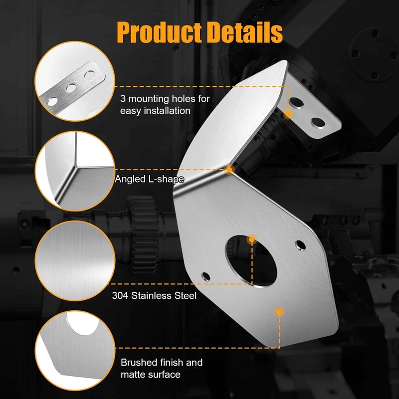 Stainless Steel Watermelon Light Bracket Set Turn Signal Mount Holder For Frame Adjustable Brackets 2