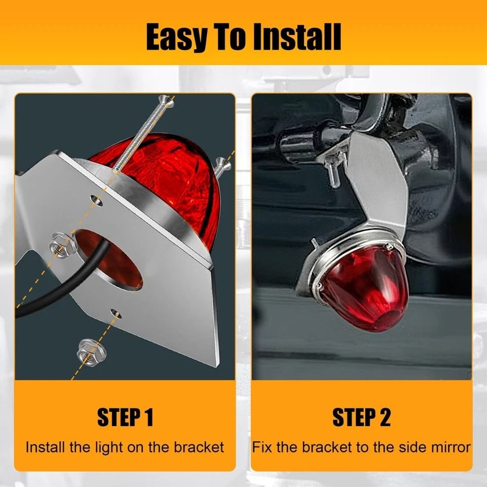 Stainless Steel Watermelon Light Bracket Set Turn Signal Mount Holder For Frame Adjustable Brackets 4