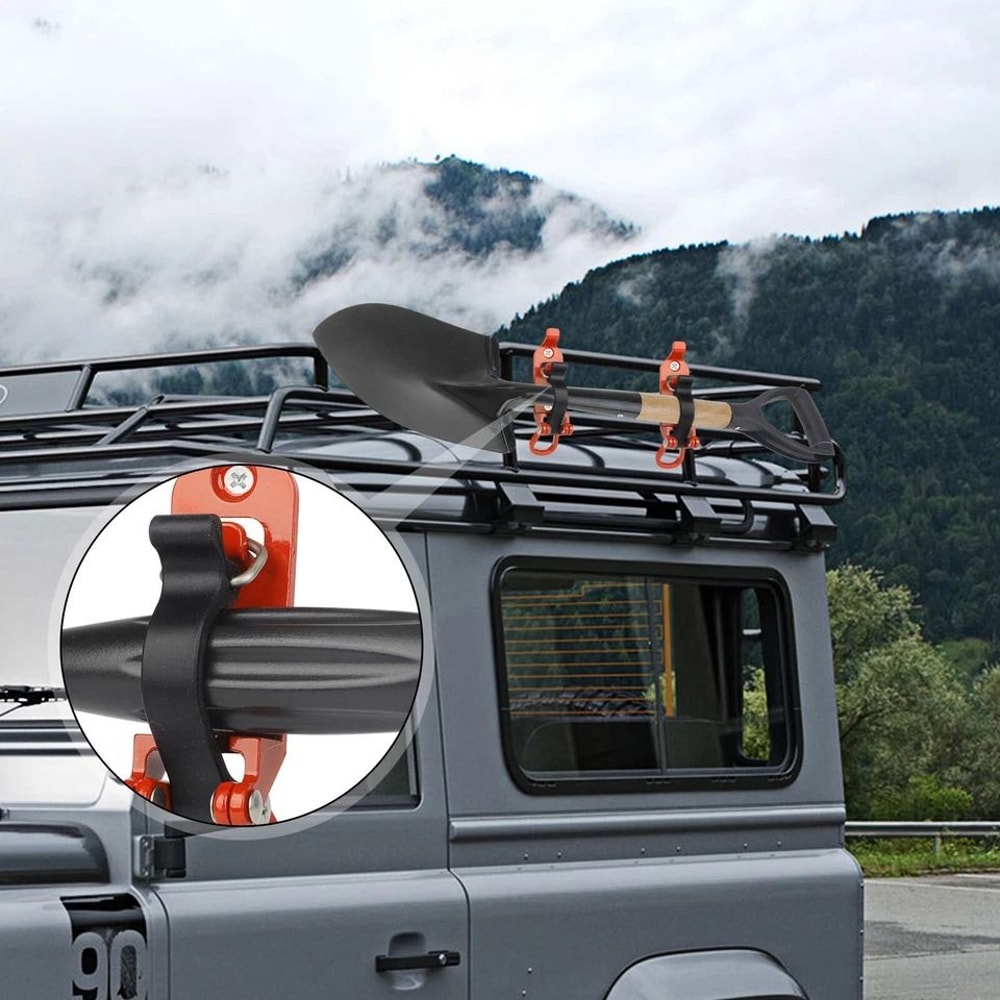 Shovel Holders For Roof Rack Metal Rubber Mounting Clamp Brackets Durable Tool Attachment Kit For O
