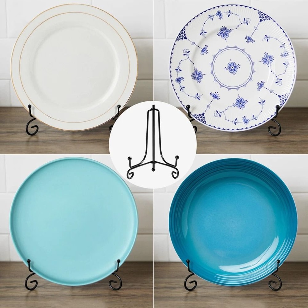 Wrought Iron Plate Holders Classic Display Stand For Photos Frames Wedding Card Racks Adjustable Pi 1