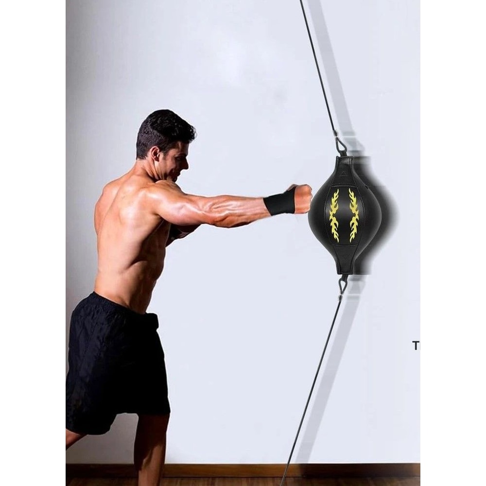 Adjustable DoubleEnd Speed Ball Punching Bag PU Leather Reflex Trainer For Boxing MMA And Fitness N 0