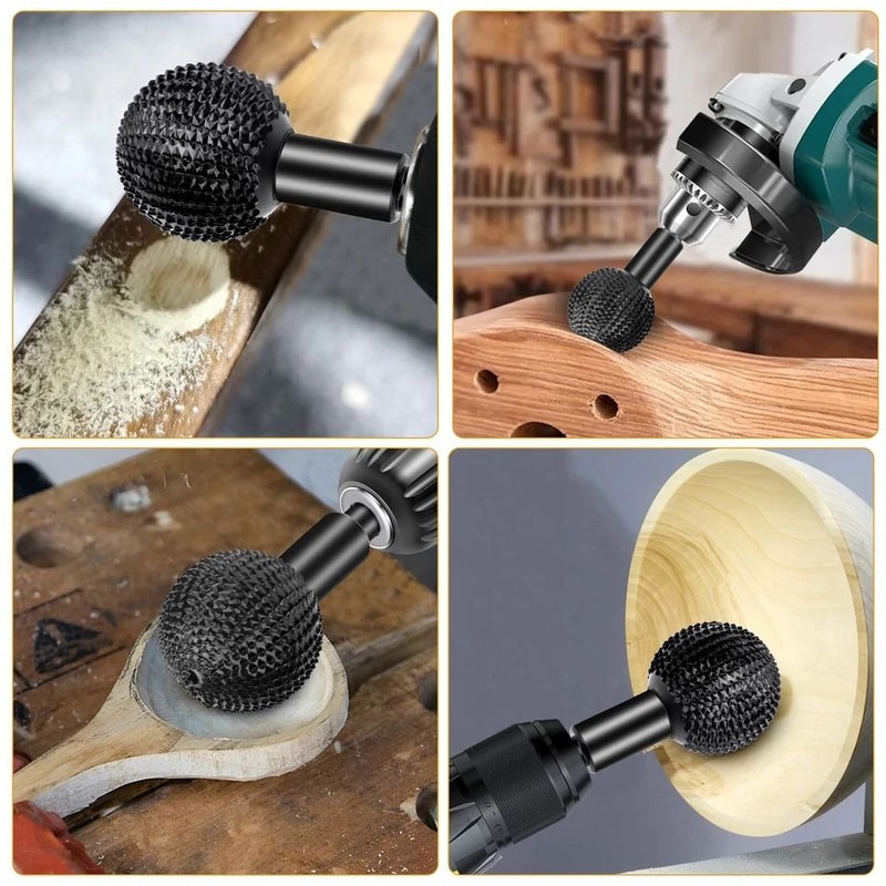 Sphere Rotary Burr Carbon Steel Wood Carving Burrs Ball Grinding Head For Die Grinders HighSpeed Gr 1