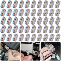 quick-connect wire connectors kit, push-in lever terminal blocks, awg, reusable, corrosion-resistant for home