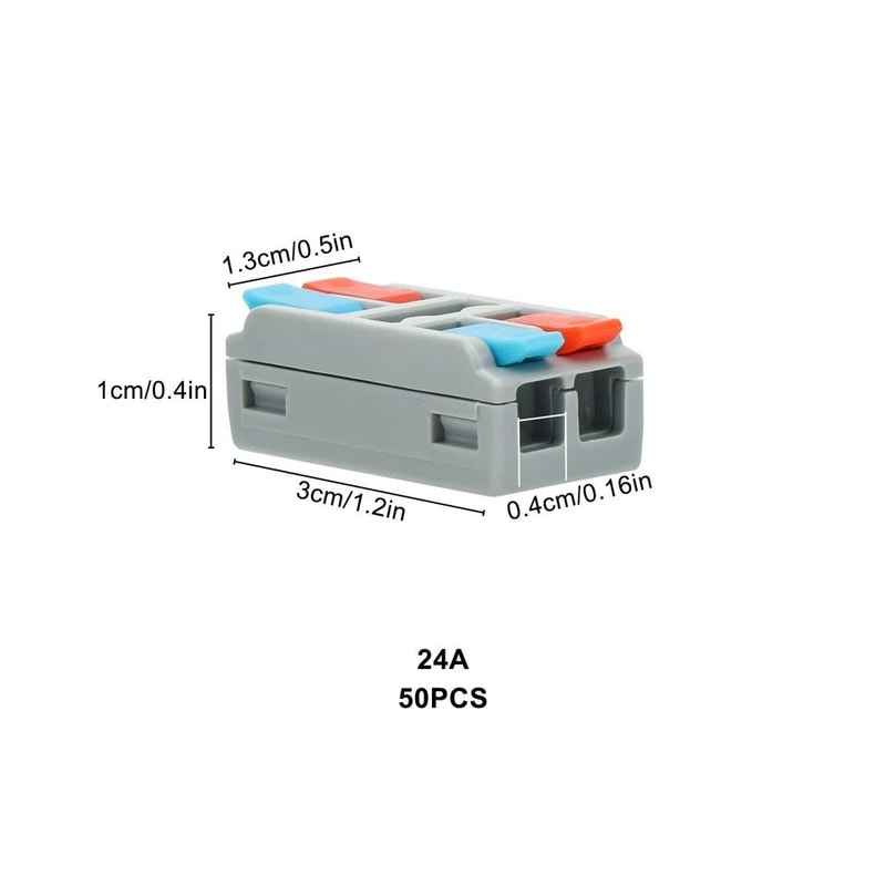 QuickConnect Wire Connectors Kit PushIn Lever Terminal Blocks 2412 AWG Reusable CorrosionResistant 6