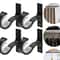 Durable Curtain Rod Brackets Aluminum ABS Wall And Ceiling Mount Holders Perfect For Home Drapery 0
