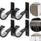 Durable Curtain Rod Brackets Aluminum ABS Wall And Ceiling Mount Holders Perfect For Home Drapery 0