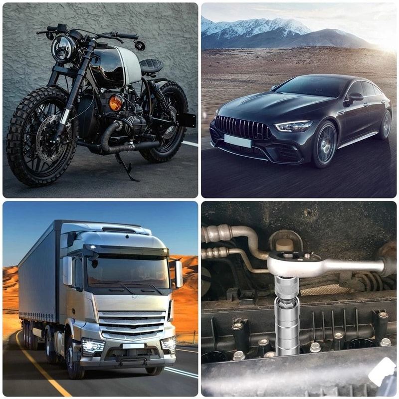 Spark Plug Socket Set Drive Point Swivel Magnetic Removal Tool 2