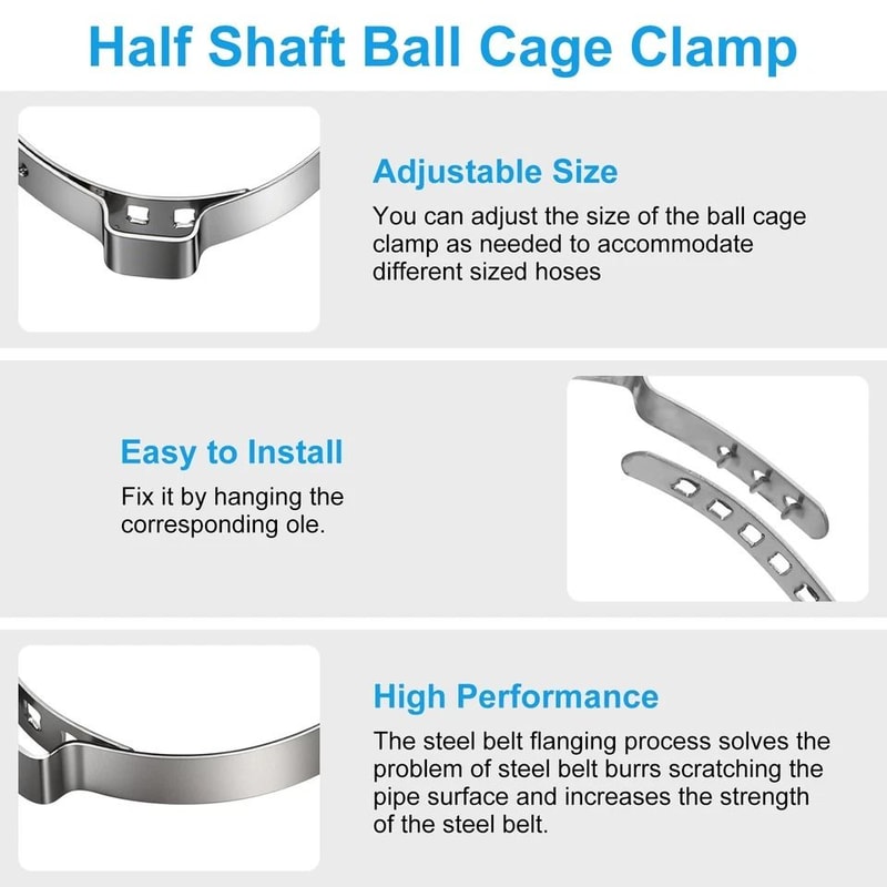 For Axle Joint Boot Crimp Clamp Pliers Tool Kit With Crimp Bands Replace Set 4