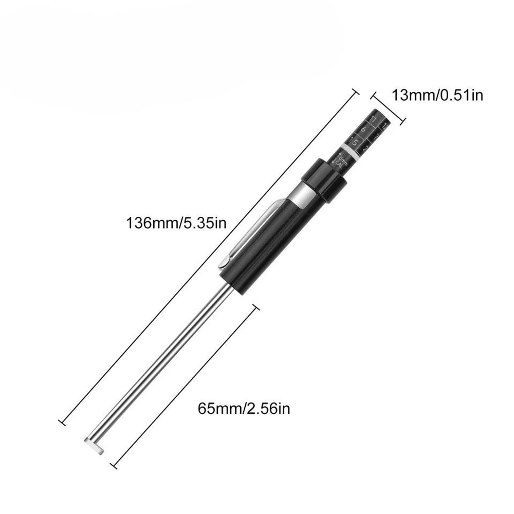 Brake Pad Thickness Detection Pen Car Brake Pad Thickness Gauge Measuring Tool For Backing Plate In 7