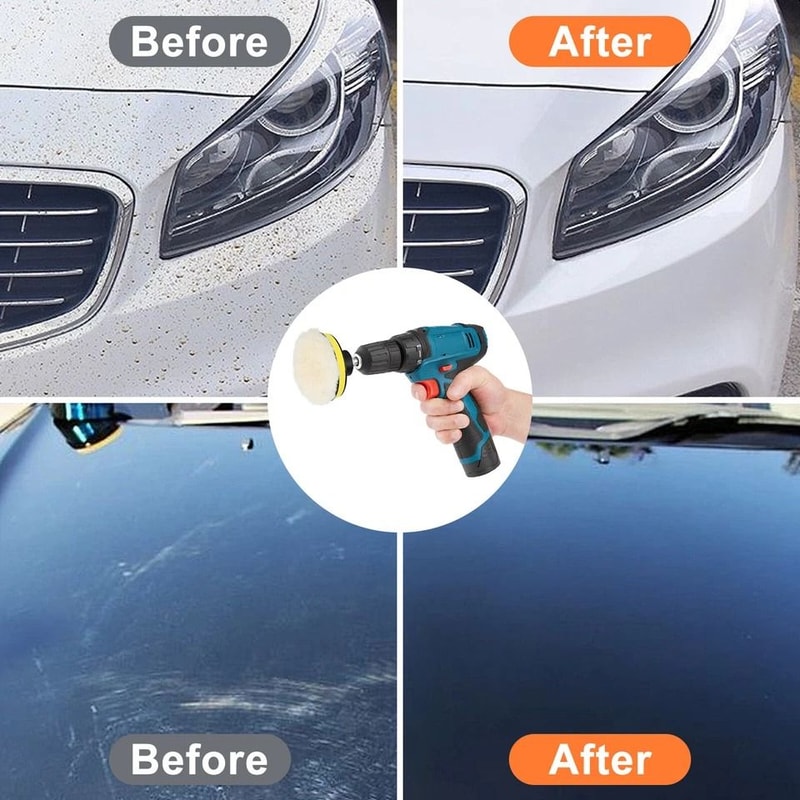 Wool And Sponge Drill Polishing Buffing Pad Set Polishing Buffing Pad With Hook And Loop Backing Pa 3