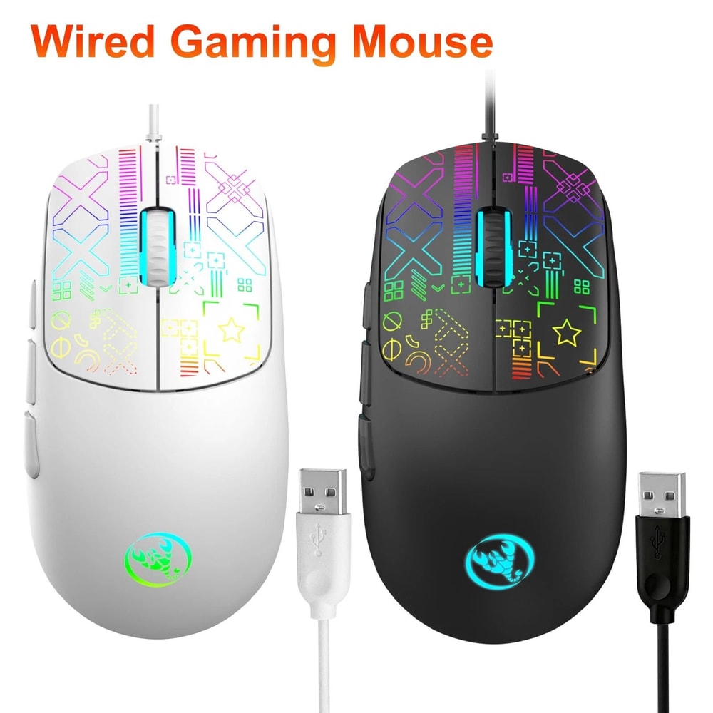 USB Wired Mice For PC Laptop RGB Gaming Mouse With Ergonomic Adjustable DPI And Buttons 3
