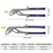 HeavyDuty Set Adjustable Water Pump Pliers V Jaw Tongue Groove PliersProfessional Plumbing Tools 7