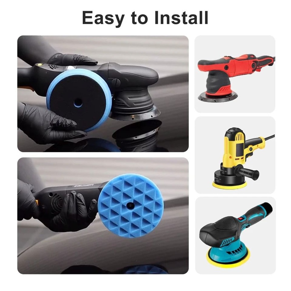 Premium Polisher Pads Buffring DiscShaped Sponge Set For Car Polishing Waxinge Reusable 3