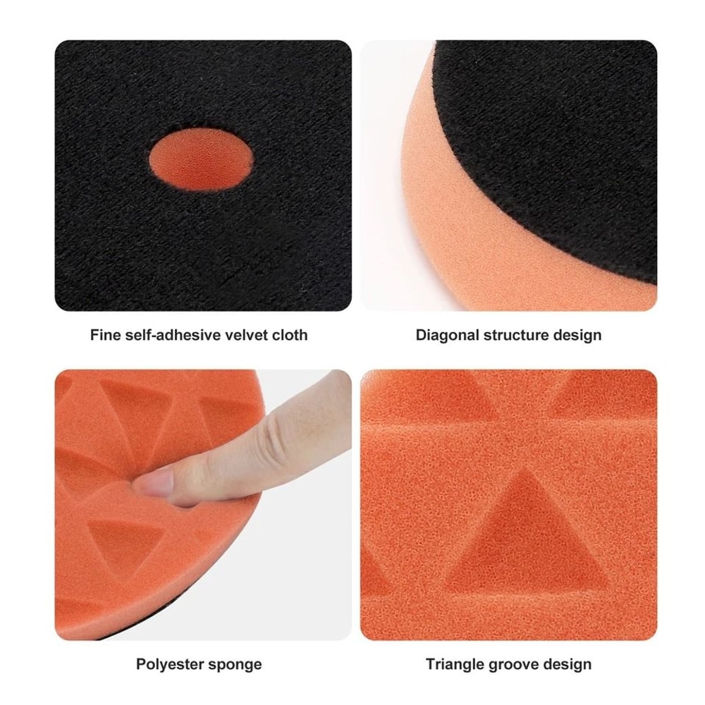 Premium Polisher Pads Buffring DiscShaped Sponge Set For Car Polishing Waxinge Reusable 4