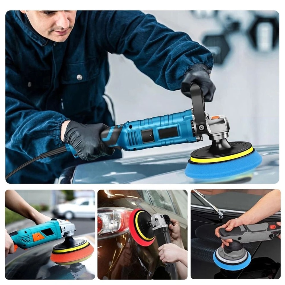 Premium Polisher Pads Buffring DiscShaped Sponge Set For Car Polishing Waxinge Reusable 6