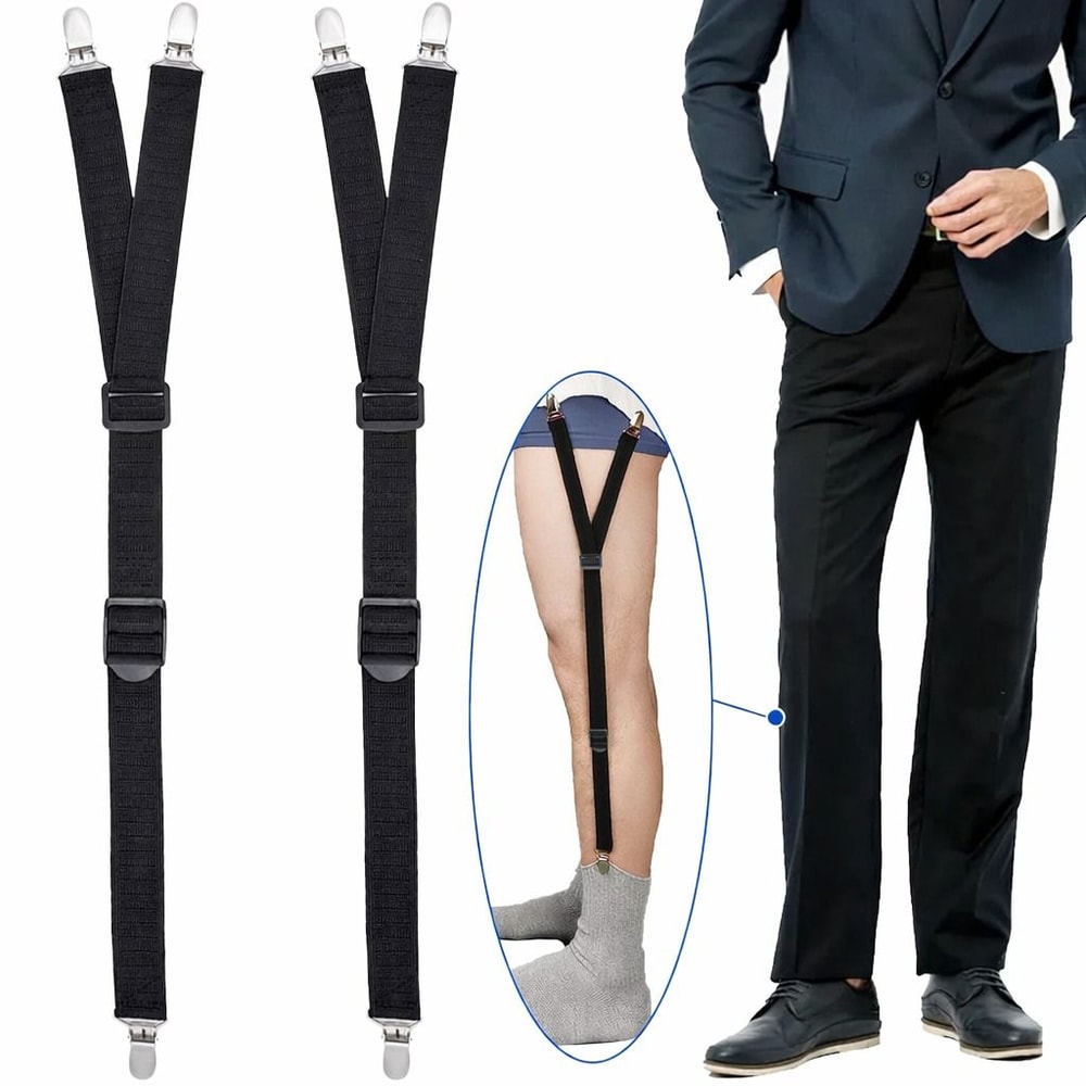 Women YStyle Adjustable Shirt Stays Shirt Stays For Men NonSlip Elastic Garters Holders For Shirts 0