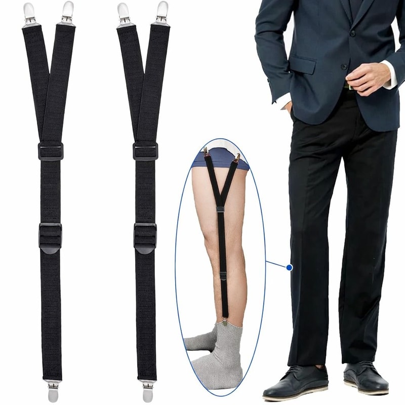 Women YStyle Adjustable Shirt Stays Shirt Stays For Men NonSlip Elastic Garters Holders For Shirts 0