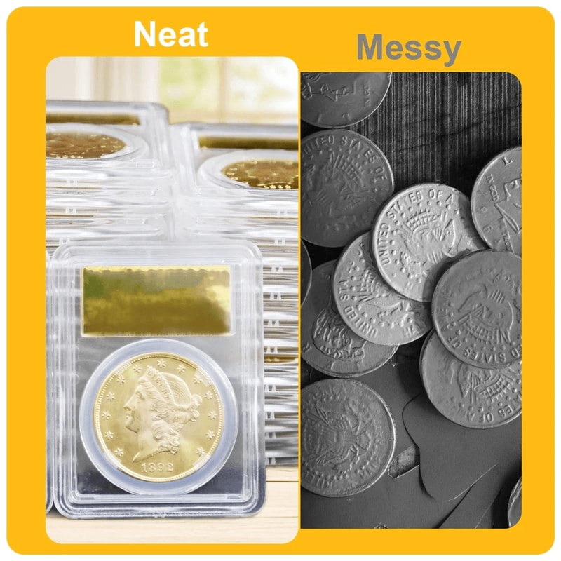 Coin Slab Display Holder Storage Box For Morgan Peace Ike Silver Dollar Clear Acrylic Protection 1