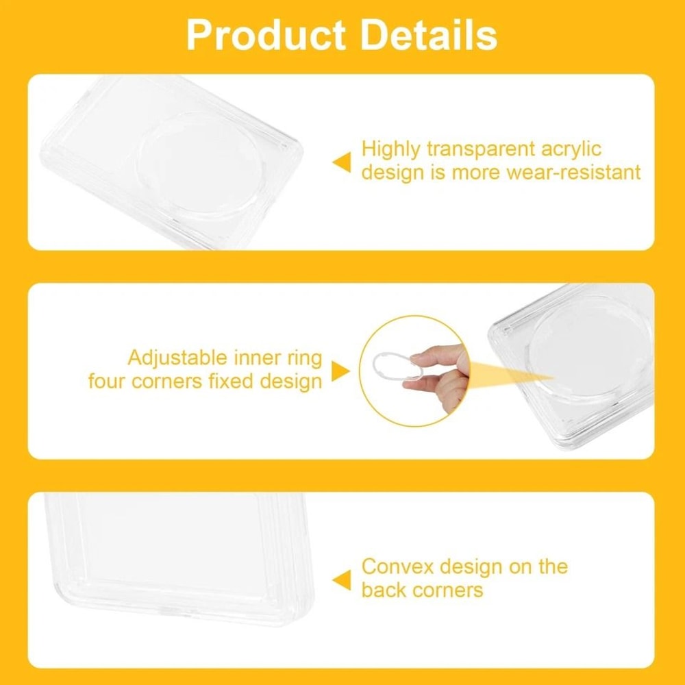 Coin Slab Display Holder Storage Box For Morgan Peace Ike Silver Dollar Clear Acrylic Protection 3