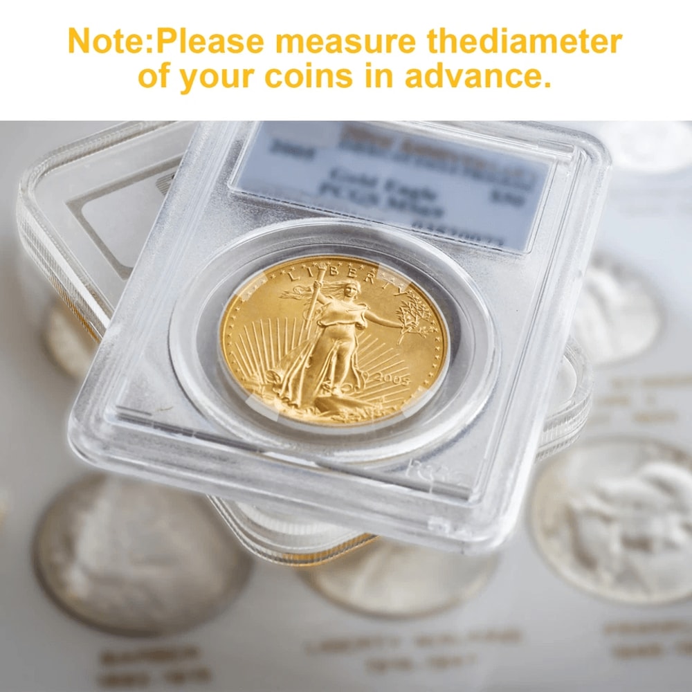 Coin Slab Display Holder Storage Box For Morgan Peace Ike Silver Dollar Clear Acrylic Protection 5