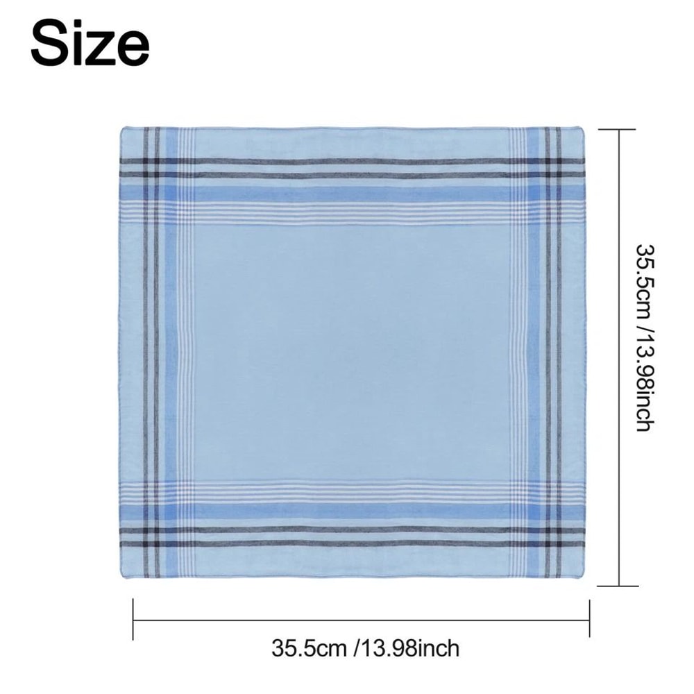Classic Hankies Cotton Men Handkerchiefs Hanky Pocket Square Stylish Soft Fabric Perfect Gift 1