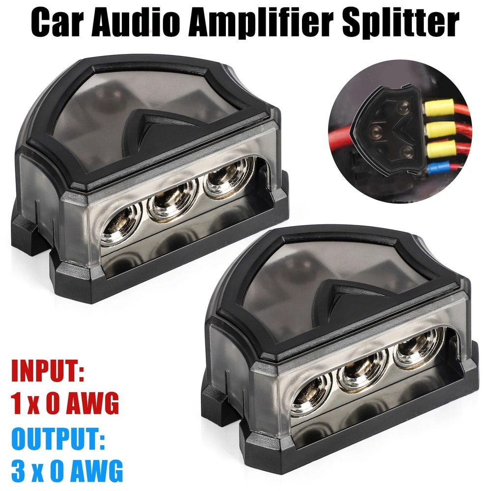 Power Ground Distribution Block Way Gauge Input To Gauge Output For Car Audio And Amplifiers 1