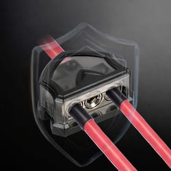 power ground distribution block, way gauge input to gauge output for car audio and amplifiers