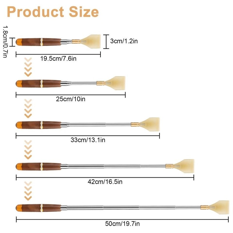 Portable Telescoping Back Scratcher Relieve Itching Tool Acupoint Massager Extendable Handle For Fu 1
