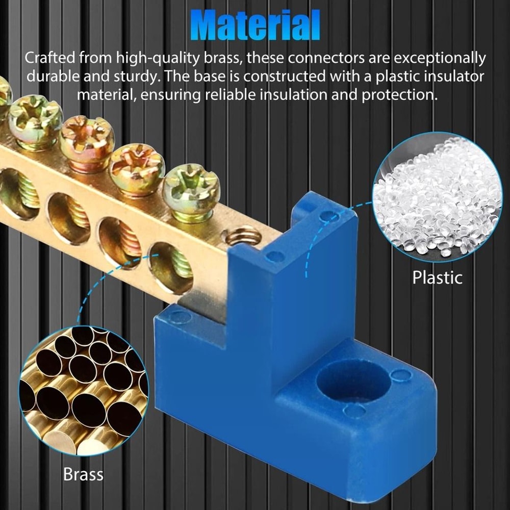 Battery Bus Bar Power Distribution Terminal Block Screw For MarineCar Reliable Brass Connectors Dur 6