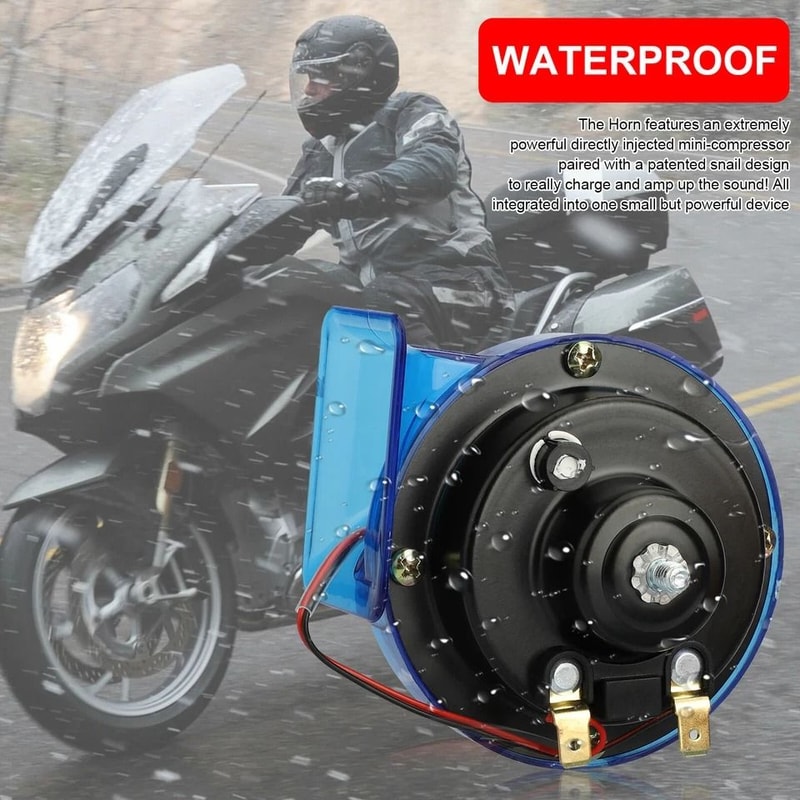 Super Loud RGB Train Horn For Motorcycle Car Truck SUV Boat Universal Fit 3