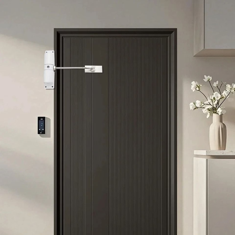 Aluminum Automatic Door Closer Silent Adjustable Spring Tension Ideal For Wooden Metal Composite D