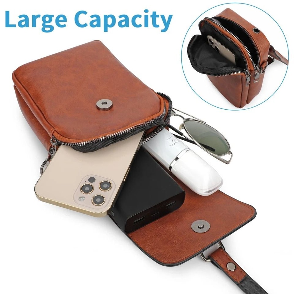 Small Vintage Crossbody Messenger Bag Handbag Wallet With Adjustable Shoulder Strap Phone Cash Pur 6