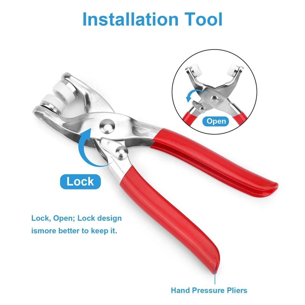 Metal Snap Button Kit With Fastener Pliers For Sewing Crafts And DIY Projects 3