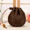 Vintage Leather Coin Purse Drawstring Bag Small Money Case Unisex Leather Wallet Pouch For Travel 0