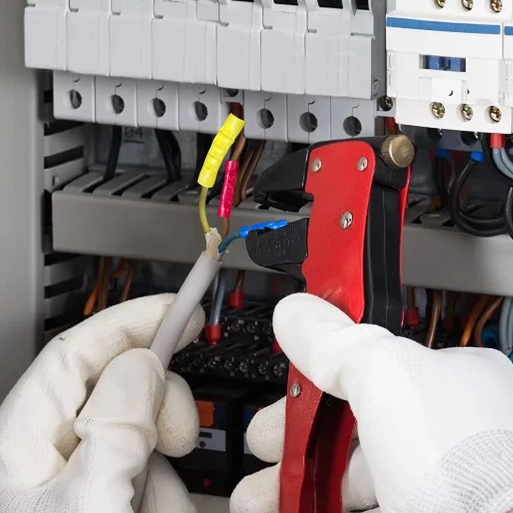 Electrical Straight Butt Wire Terminal Kit Crimp Insulated Copper Connectors For AWG Cold Press Wir 4