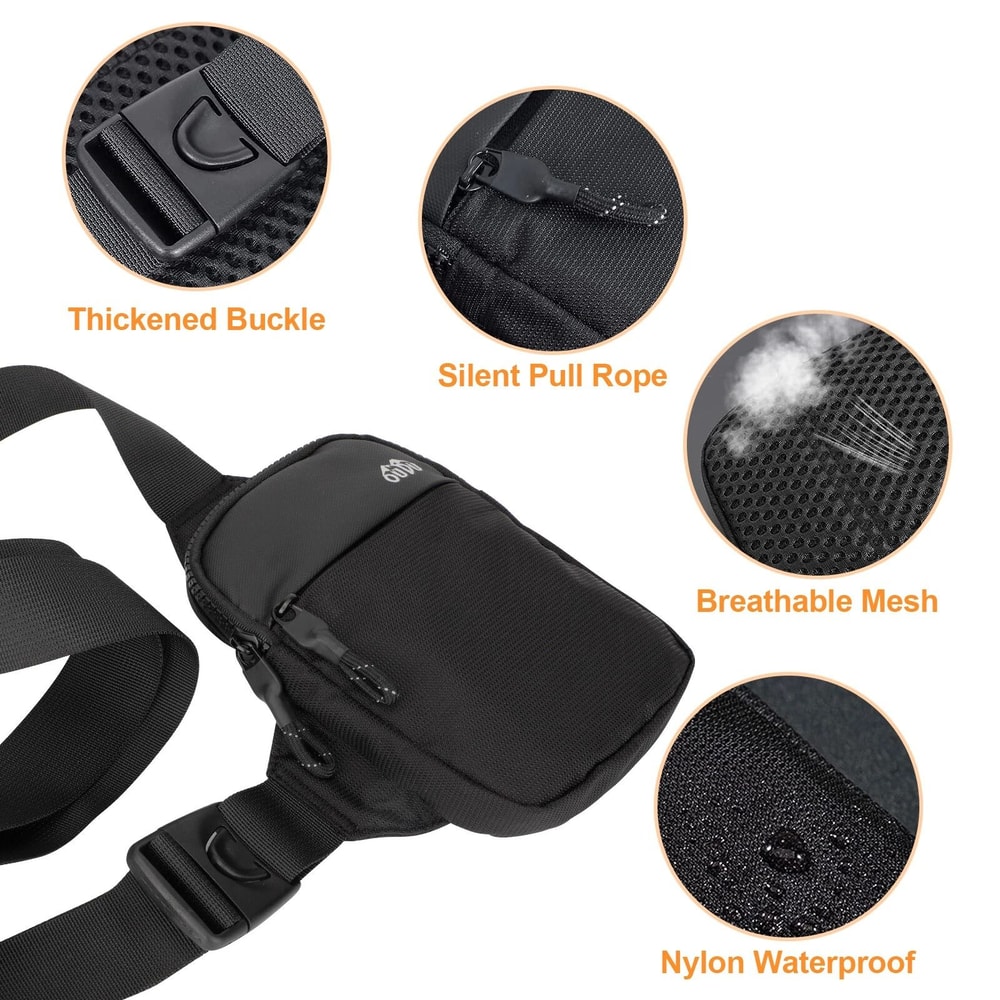 Small Waterproof Shoulder Pack Adjustable Sling Bag For Men And Women Perfect For Travel Running An 5